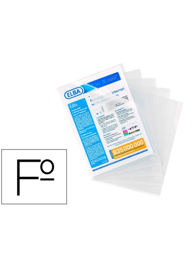 Carpeta dossier uñero elba standard folio plastico 140 mc piel naranja caja de 100 unidades