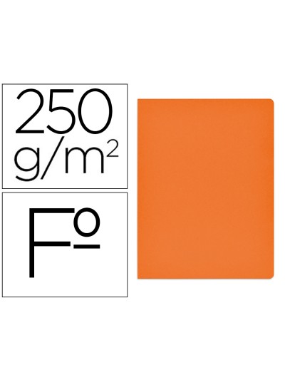 Subcarpeta cartulina gio simple intenso folio naranja 250g/m2
