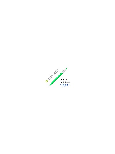 Boligrafo q-connect retractil kf14625 biodegradable verde tinta azul