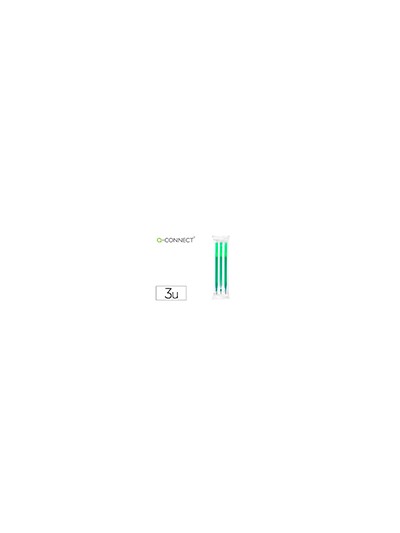 Recambio boligrafo q-connect retractil kf11060 borrable verde caja de 3 unidades