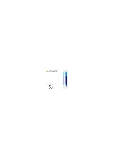 Recambio boligrafo q-connect retractil kf11058 borrable azul caja de 3 unidades