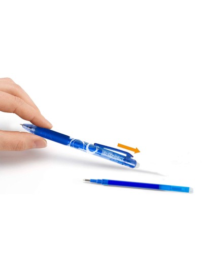 Recambio boligrafo q-connect retractil kf11058 borrable azul caja de 3 unidades