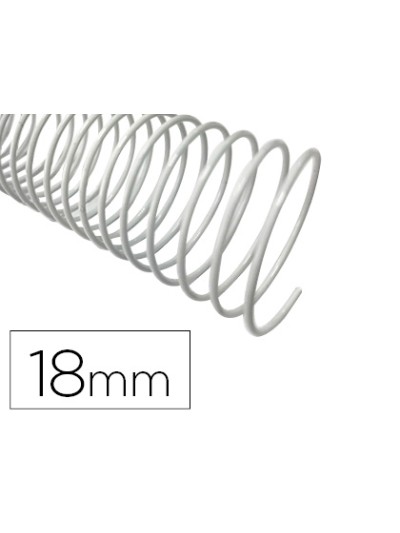 Espiral metalico q-connect blanco 64 5:1 18mm 1,2mm caja de 100 unidades