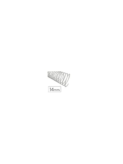 Espiral metalico q-connect blanco 64 5:1 14 mm 1mm caja de 100 unidades