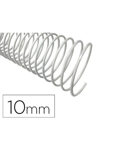 Espiral metalico q-connect blanco 64 5:1 10 mm 1mm caja de 200 unidades