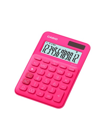 Calculadora casio ms-20uc-rd sobremesa 12 digitos tax +/- color fucsia