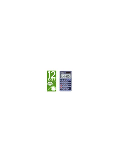 Calculadora casio sl-320ter bolsillo 12 digitos tax +/- conversion moneda tecla doble cero color azul
