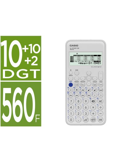 Calculadora casio fx-570sp classwiz iberia cientifica 560funciones 9 memorias 10+2 digitos 5 idiomas con tapa