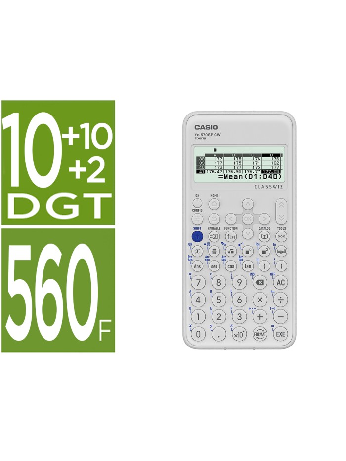 Calculadora casio fx-570sp classwiz iberia cientifica 560funciones 9 memorias 10+2 digitos 5 idiomas con tapa Calculadora casio fx-570sp classwiz iberia cientifica 560funciones 9 memorias 10+2 digitos 5 idiomas con tapa