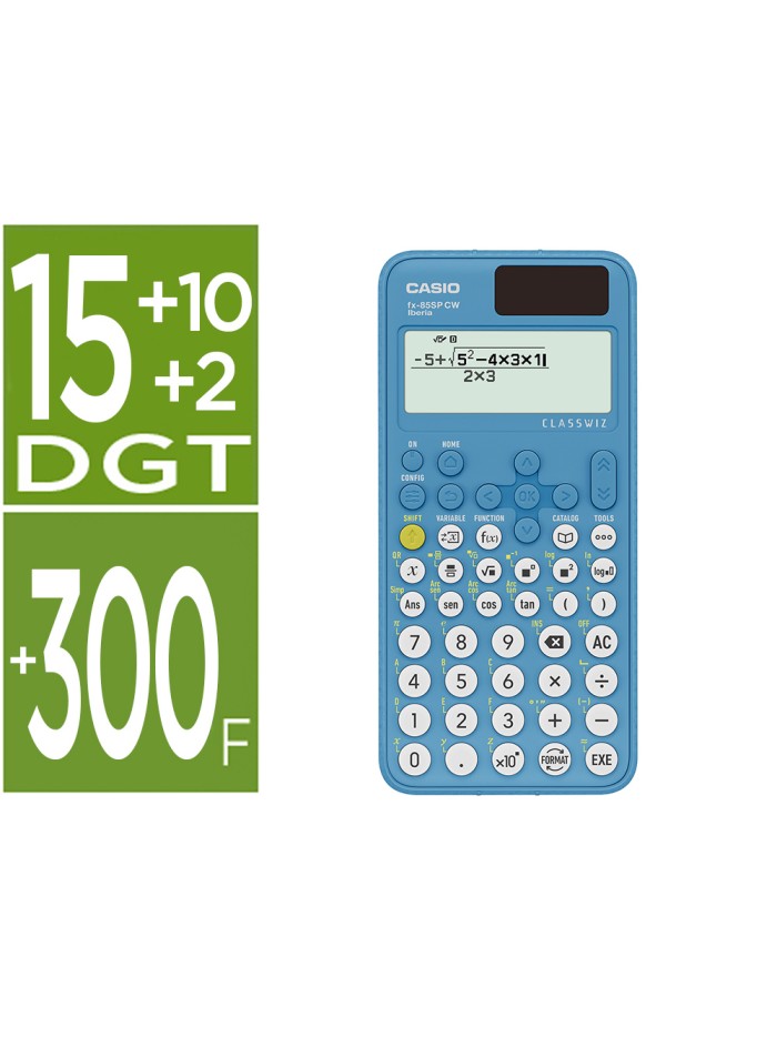 Calculadora casio fx-85sp cw iberia solar cientifica +300 funciones 9 memorias 15+10+2 digitos 16 mb flash con tapa Calculadora casio fx-85sp cw iberia solar cientifica +300 funciones 9 memorias 15+10+2 digitos 16 mb flash con tapa