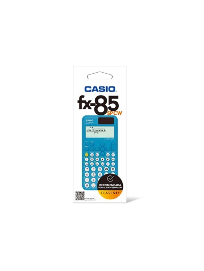 Calculadora casio fx-85sp cw iberia solar cientifica +300 funciones 9 memorias 15+10+2 digitos 16 mb flash con tapa