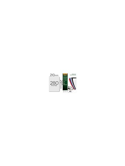 Tapa de encuadernacion fellowes din a4 polipropileno negro 280 micras pack de 100 unidades