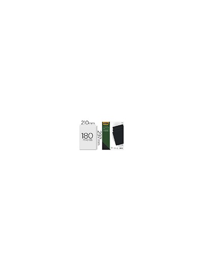 Tapa de encuadernacion fellowes din a4 pvc opaco negro 180 micras pack de 100 unidades