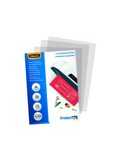Bolsa de plastificar fellowes brillo din a4 175 mc pack 100 unidades