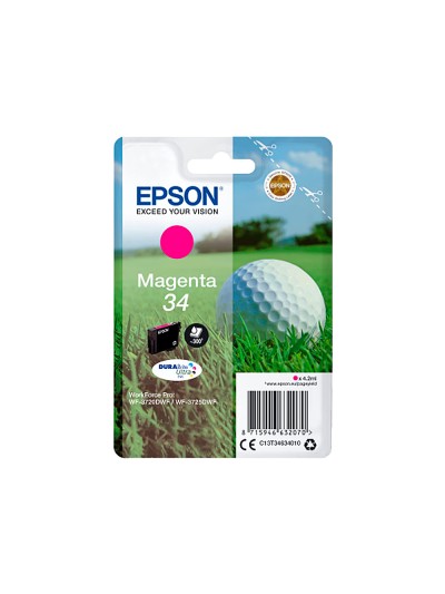 Ink-jet epson 34 workforce pro wf-3720 / wf-3720dwf / wf-3725dwf magenta 300 paginas
