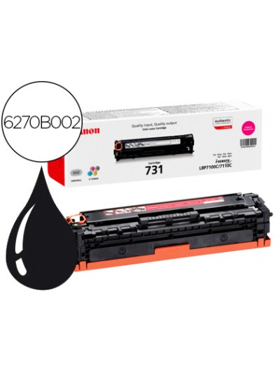 Toner canon 731 m i-sensys lbp7100cn / lbp7110cw / mf623cn / mf628cw / mf8230cn / mf8280cw magenta 1500 pag