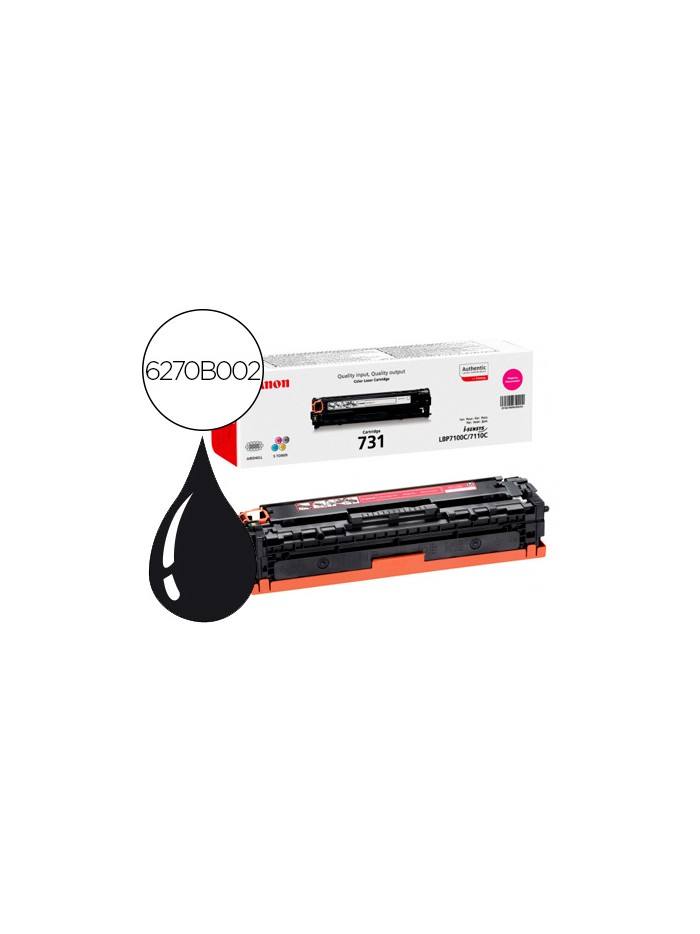 Toner canon 731 m i-sensys lbp7100cn / lbp7110cw / mf623cn / mf628cw / mf8230cn / mf8280cw magenta 1500 pag Toner canon 731 m i-sensys lbp7100cn / lbp7110cw / mf623cn / mf628cw / mf8230cn / mf8280cw magenta 1500 pag