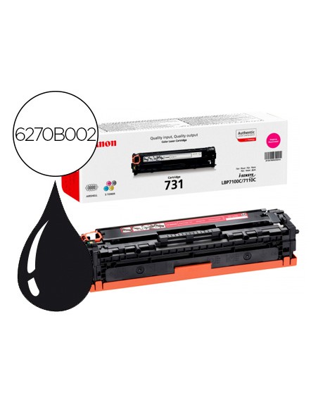 Toner canon 731 m i-sensys lbp7100cn / lbp7110cw / mf623cn / mf628cw / mf8230cn / mf8280cw magenta 1500 pag