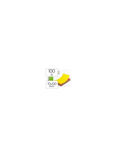 Bloc de notas electrostaticas quita y pon q-connect 70x100 mm 100 hojas 5 colores fluorescentes