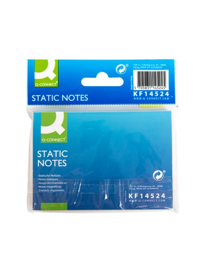Bloc de notas electrostaticas quita y pon q-connect 70x100 mm 100 hojas 5 colores fluorescentes