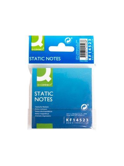 Bloc de notas electrostaticas quita y pon q-connect 70x70 mm 100 hojas 5 colores fluorescentes