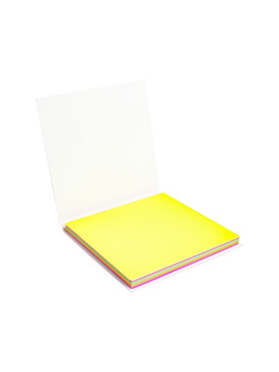 Bloc de notas electrostaticas quita y pon q-connect 70x70 mm 100 hojas 5 colores fluorescentes