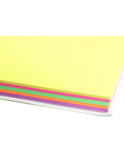Bloc de notas electrostaticas quita y pon q-connect 70x70 mm 100 hojas 5 colores fluorescentes