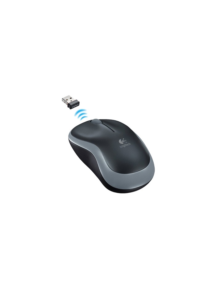 Raton logitech optico inalambrico nano receptor m185 gris Raton logitech optico inalambrico nano receptor m185 gris