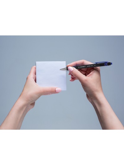 Boligrafo q-connect retractil con grip 0,7 mm color azul