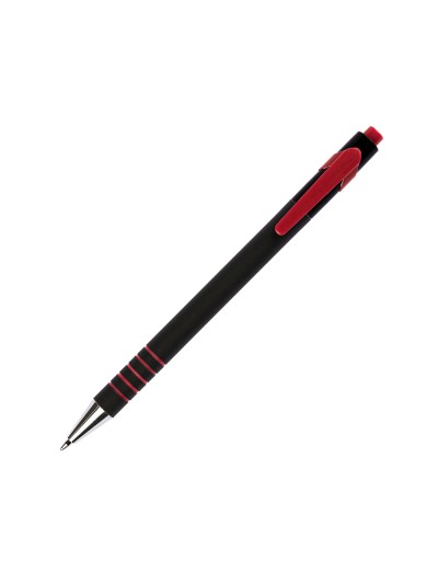 Boligrafo q-connect retractil con grip 0,7 mm color rojo