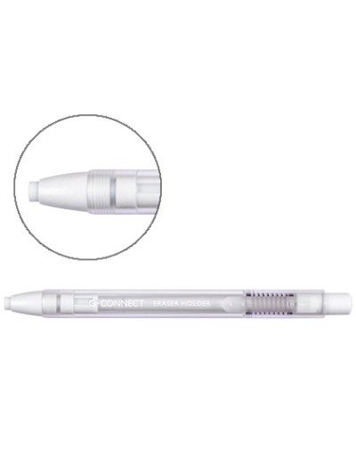 Portagomas q-connect con clip punta goma blanca redonda color blanco 5x90 mm