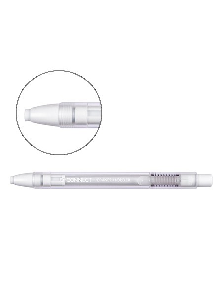 Portagomas q-connect con clip punta goma blanca redonda color blanco 5x90 mm