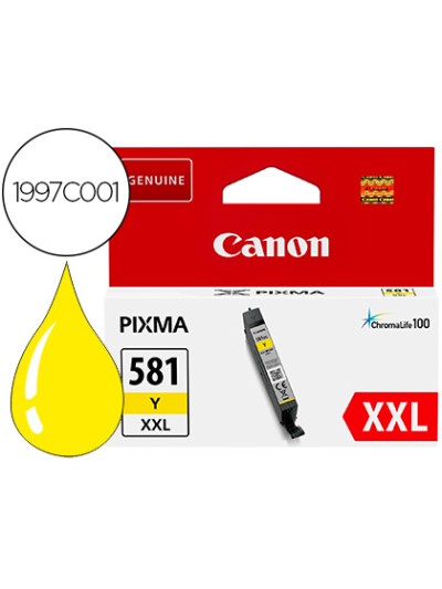 Ink-jet canon 581 xxl ts9550 / ts705 amarillo 830 paginas