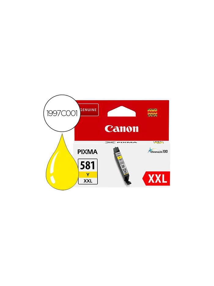 Ink-jet canon 581 xxl ts9550 / ts705 amarillo 830 paginas Ink-jet canon 581 xxl ts9550 / ts705 amarillo 830 paginas