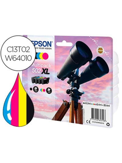 Ink-jet epson 502 xl xp-5105 multipack negro amarillo cian y magenta