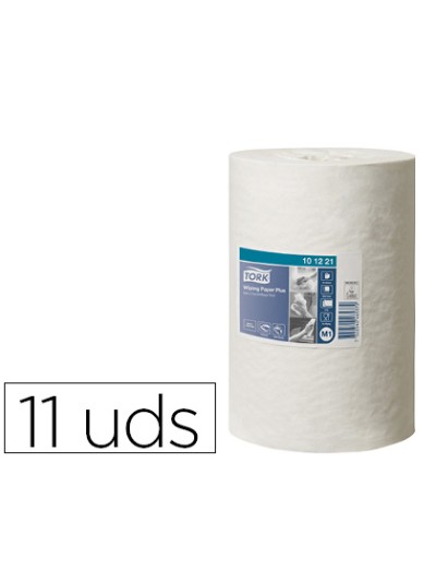 Papel secamanos tork secado extra ancho 215 mm largo 74,9 mt 2 capas para dispensador m1 paquete de 11 unidades