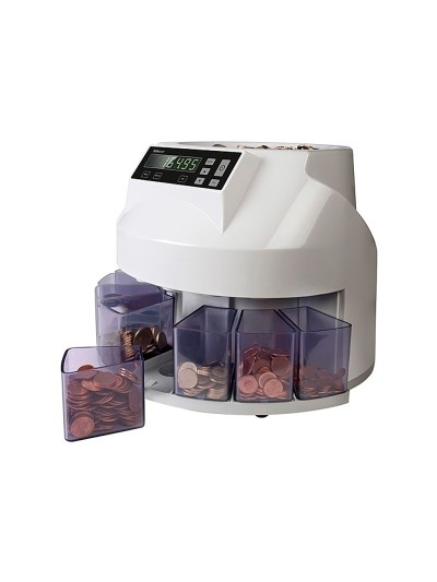 Contador y clasificador de monedas safescan 1250eur velocidad 200 monedas / minuto capacidad 500 monedas