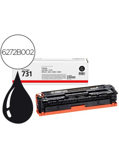 Toner canon 731 bk i-sensys lbp7100cn / lbp7110cw / mf623cn / mf628cw / mf8230cn / mf8280cw negro 1500 pag