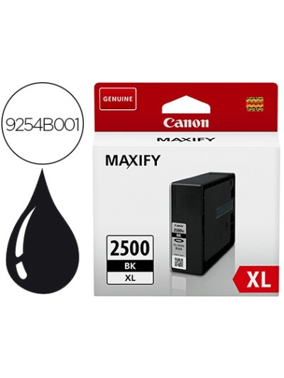 Ink-jet canon pgi 2500 xl maxify ib4050 / mb5050 / mb5155 / mb5350 / mb5450 negro 2500 paginas