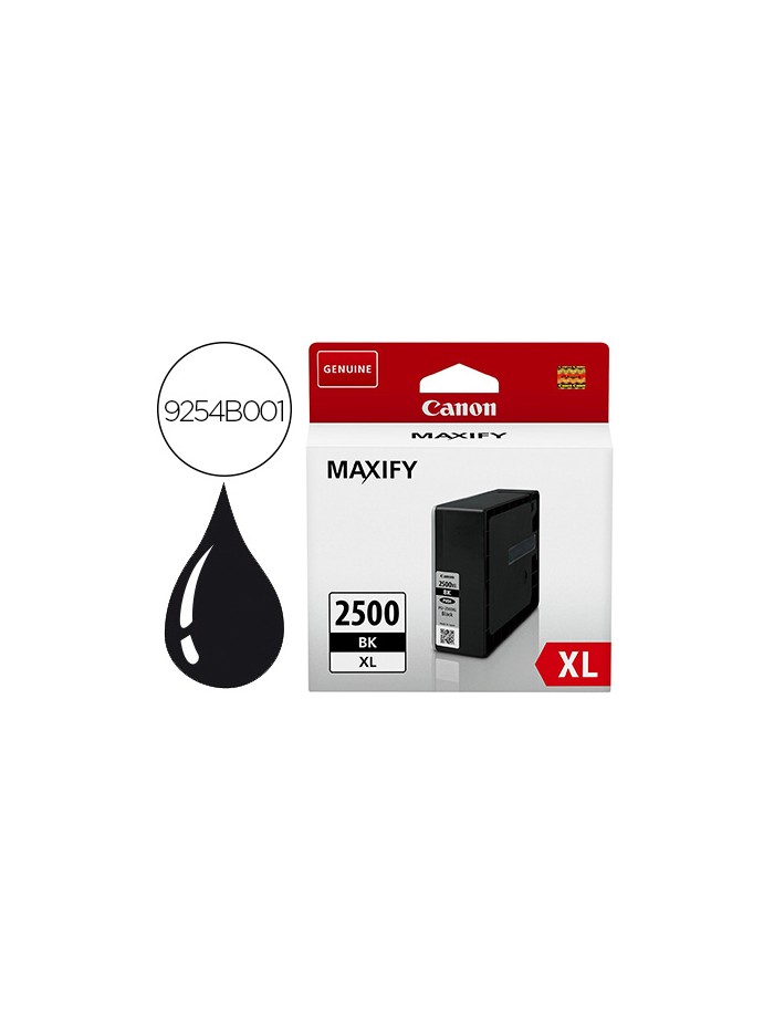 Ink-jet canon pgi 2500 xl maxify ib4050 / mb5050 / mb5155 / mb5350 / mb5450 negro 2500 paginas Ink-jet canon pgi 2500 xl maxify ib4050 / mb5050 / mb5155 / mb5350 / mb5450 negro 2500 paginas