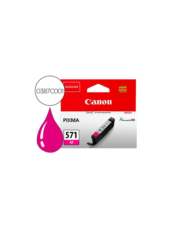 Ink-jet canon cli 571 pixma ts5051/ ts6050 / ts8051 / ts9050 magenta 182 paginas Ink-jet canon cli 571 pixma ts5051/ ts6050 / ts8051 / ts9050 magenta 182 paginas