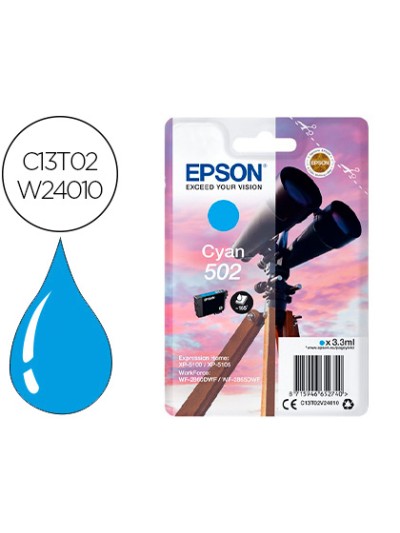 Ink-jet epson 502 xl expression home xp 5100 / 5105 workforce wf 2860 / 2860dwf cian 470 paginas