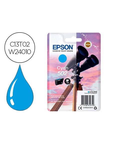 Ink-jet epson 502 xl expression home xp 5100 / 5105 workforce wf 2860 / 2860dwf cian 470 paginas