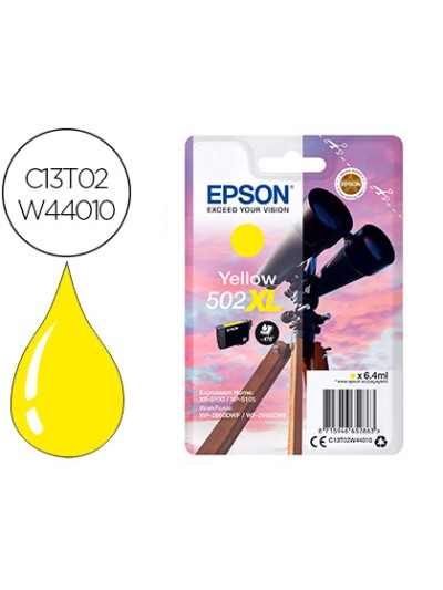Ink-jet epson 502 xl expression home xp 5100 / 5105 workforce wf 2860 / 2860dwf amarillo 470 paginas