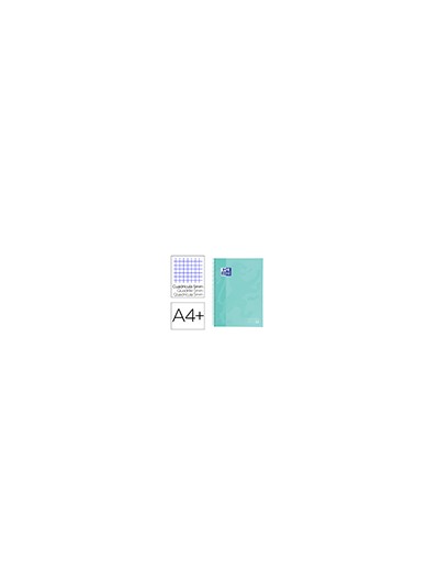 Cuaderno espiral oxford ebook 1 school touch te din a4+ 80 hojas cuadro 5 mm con margen mint pastel