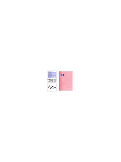 Cuaderno espiral oxford ebook 1 school touch te din a4+ 80 hojas cuadro 5 mm con margen flamingo pastel