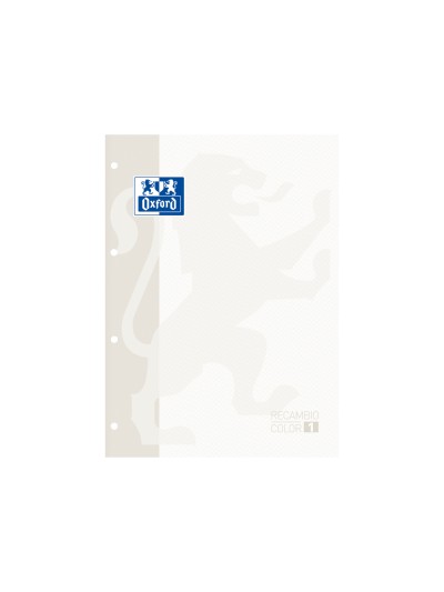 Recambio color oxford din a4 80 hojas cuadro 5 mm 4 taladros blanco