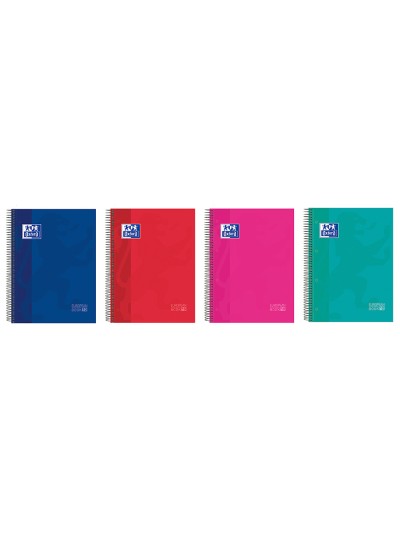 Cuaderno espiral oxford surt europeanbook 10 school classic tapa extradura din a4+ 150 hojas cuadro 5 mm con