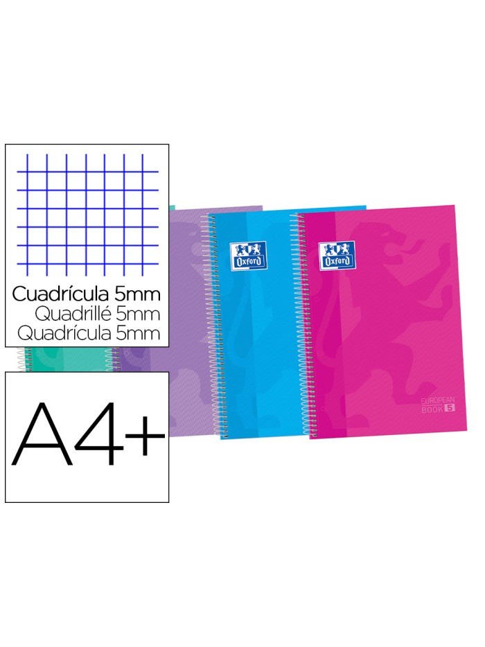 Cuaderno espiral oxford ebook 5 tapa extradura din a4+ 120 hojas cuadro 5 mm con margen tendencia 50% hojas gratis Cuaderno espiral oxford ebook 5 tapa extradura din a4+ 120 hojas cuadro 5 mm con margen tendencia 50% hojas gratis