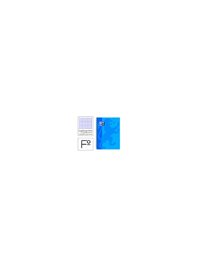 Cuaderno espiral oxford school classic tapa polipropileno folio 80 hojas cuadro 4 mm con margen azul